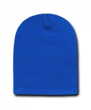 Decky 8 Inch Short Knit Beanie Ski Cap (One Size- Royal Blue) - CI110H02TCR