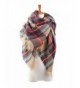 Absolutely Perfect Plaid Checked Autumn Winter Tartan Scarf Shawl Large Blanket - A Brown Mix - CJ12N0HPTKX