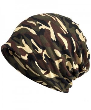 KUYOU Women's Multifunction Camouflage Hat Skull Cap Scarf - Brown - CG1880NATIO