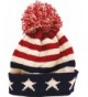 True Gear North Patriotic Pom Beanie USA Flag Colors - C212O9V7M3V