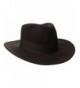 Indiana Jones Men's Crushable Wool Felt Fedora Hat - Brown - CJ114G1H92X