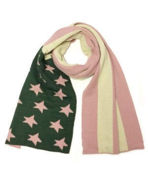 Wrapables Vintage Old Glory American Flag Scarf - Pink/Green - CJ11RX4EKP9