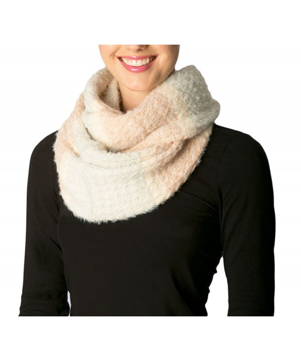 Apparelism Women's Premium Winter Super Soft Fuzzy Knitted Infinity Loop Neck Scarf. - Mint - CJ186IRLGLW