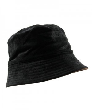 Ladies Suede/Corduroy Reversible Bucket - Black/brown - CO125A3HGAX