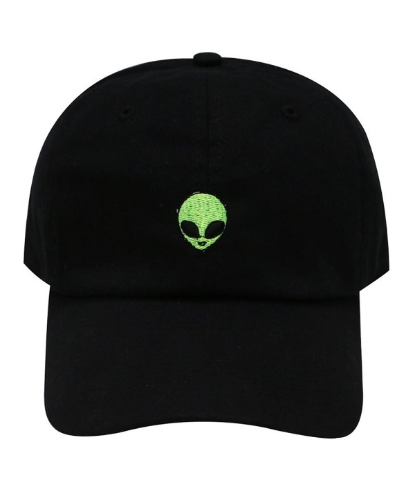 City Hunter C104 Alien Small Embroidery Cotton Baseball Cap 4 Colors - Black - CY12LUZ6WC5