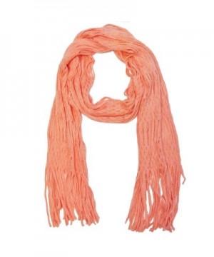 Wrapables Warm Long Scarf with Tassels - Peach - CP11HVVMF5L