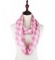 Vivian & Vincent Soft Light Plaid Check Sheer Scarf Shawl Wrap - 17 Cg Pink - CO188YX9H0S