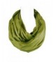 Allydrew Lightweight Silky Soft Infinity Loop Scarf - Olive - C111JQPW4AZ