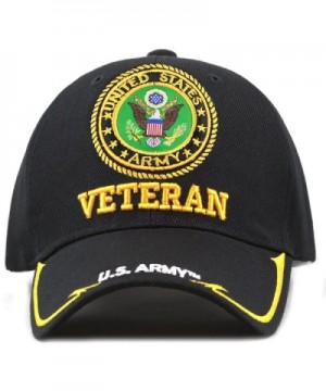 THE HAT DEPOT Military Licensed 3D Embroidered Veteran Baseball Cap - Black-u.s. Army - CD189NQ4AQY