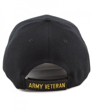 HAT DEPOT Military Embroidered Black U S in Men's Baseball Caps