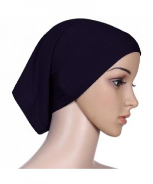 JYS Women's Islamic Plain Tube Hijab Bonnet Cap Under Scarf Pullover Underscarf - Black - C812MOIIMTN