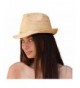 Palms & Sand Melrose Fedora Women's Sun Hat- Beach Hat (Natural) - CZ12HG5P0LR