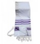 Talitnia Acrylic Tallit (Imitation Wool) Prayer Shawl - Purple & Gold - CE118S5JX31