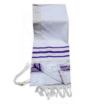 Talitnia Acrylic Tallit (Imitation Wool) Prayer Shawl - Purple & Gold - CE118S5JX31