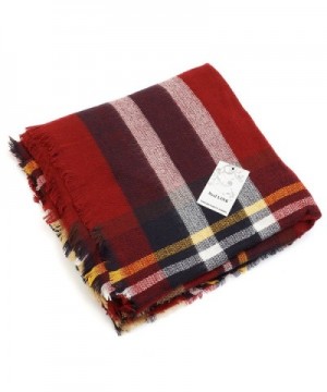 Womens Tartan Blanket Checked Pashmina in Cold Weather Scarves & Wraps