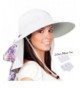 Solaris Womens Sun Hats Neck Flap Large Brim UV Protection Foldable Fishing Hiking Cap - White - CQ180CNO0GD