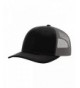 Richardson 112 Mesh Back Trucker Cap Snapback Hat - Black/Charcoal - CI12E6DPELD