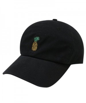 Pineapple Embroidered Baseball Women Black