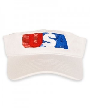 Patriotic American Retro Visor White