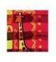 African Geometric with Giraffe Silk-Feel Lightweight Square Scarf (Red- 40" x 40") - CU180EGIS3H
