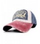 Vankerful Vintage Washed Denim Cotton Sports Baseball Cap For Women and Men - Burgundynavy - CS185ZX589L