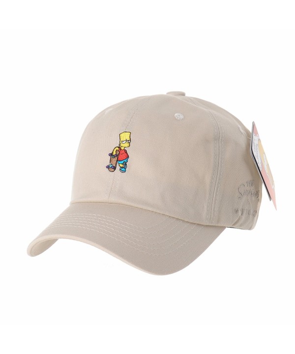 WITHMOONS Simpsons Baseball Skateboard Embroidery - Beige - CY12OCXLYV3