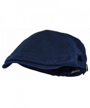 Deewang Fashion Cotton Cabbie Hat Buckle Golf Ivy Colorful Newsboy Driving Cap (Navy) - CW12O7WTBIR