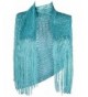 Women Fashion Scarves Glitter Sparkle Scarf Wedding Wrap shawl with Fringe - Turquoise - CT182Q43T94