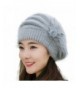 Womens Beanie -Winter Knitted Hat Headwear Earmuffs Snow Ski Caps for Women - Grey - CA1895AHEAS