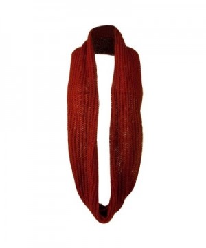 Knit Snood Solid Scarf Rust in Cold Weather Scarves & Wraps