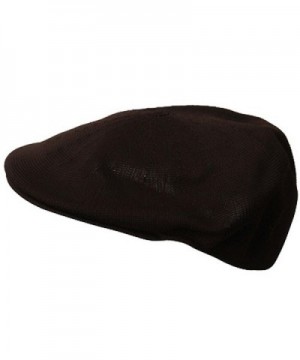 Mens Knitted Polyester Ivy Ascot Newsboy Hat Cap Brown - CE115W07ZRL