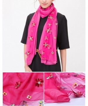 Fashion Floral Embroidery Lightweight Scarves in Fashion Scarves