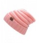 kseey C.C. Trendy Warm Oversized Chunky Soft Oversized Cable Knit Slouchy Beanie - Pink - C5187EHGXMY