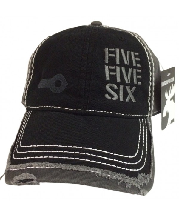 BlvdNorth Five Five Six Ar-15 Hat/Cap Black/Grey Distressed 5.56 2.23 - Black/Grey - C712BHM4DBN