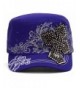 TopHeadwear Beaded Cross Cadet Cap - Purple - CK11O2DIBGN