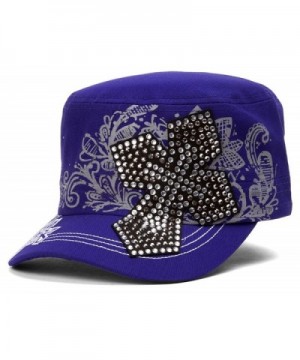 TopHeadwear Beaded Cross Cadet Cap