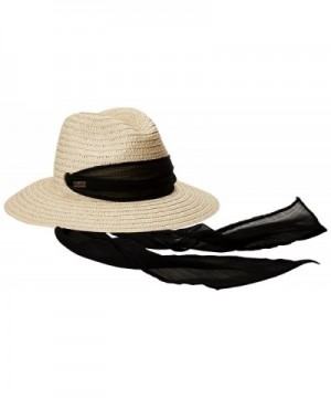 Betmar Women's Sierra Medium Brim Fedora - Natural/Black - CC12MYKG2L9