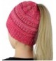 Muryobao Cable Knit Slouchy Beanie Unisex Slouchy Winter Hats Knitted Beanie Caps - Pink - C8188DZZH5O