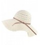 DRESHOW Girls Floppy Straw Hat Wide Brim Beach Sun Hats For Women Roll up Packable UPF 50+ - Ivory - CQ1807NGRCT