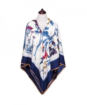 Flowomen Feeling Neckerchief Pashmina Oversized - Navy Blue - CW189YZMHIY