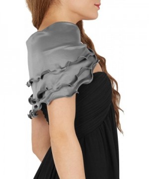 BlackButterfly Satin Bridesmaid Wedding Silver in Wraps & Pashminas