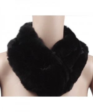 Warm Women's Rex Rabbit Fur Scarves Scarf Multicolor - Black - CP11QX554GN