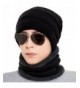 Loritta Mens Winter Beanie Hat Scarf Set Warm Thick Knit Skull Cap For Men Women - A - Black - CX1885CNOA7