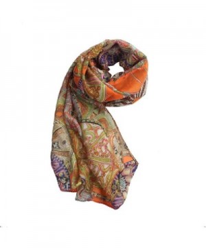 Baomabao Fashion Chiffon Printed Orange in Fashion Scarves