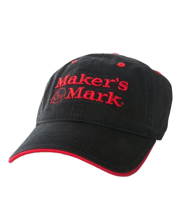 Maker's Mark SIV Embroidered Black Hat with Red Logo - C411U5AAMM1