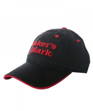 Makers Mark Embroidered Black Logo in Women's Baseball Caps