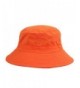 Home Prefer Unisex Mens Womens Daily Summer Hat Plain Sun Protection Bucket Hat - Orange - CD12CSI0H9H