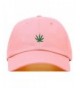 Marijuana Embroidered Baseball Unstructured Adjustable - Light Pink - C2187NIS95R