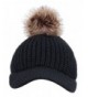 Girls Beanie Baseball Shape Cable