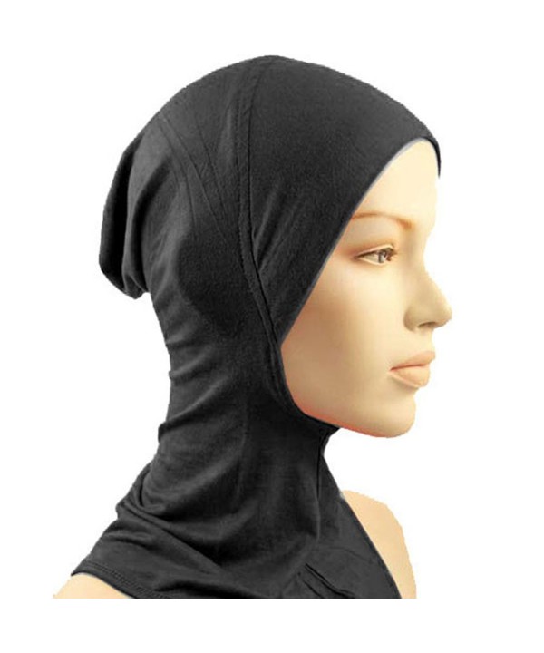 Edal Under Scarf Hat Cap Bone Bonnet Hijab Islamic Band Neck Cover Head Wear - Black - CZ126HWDKIP